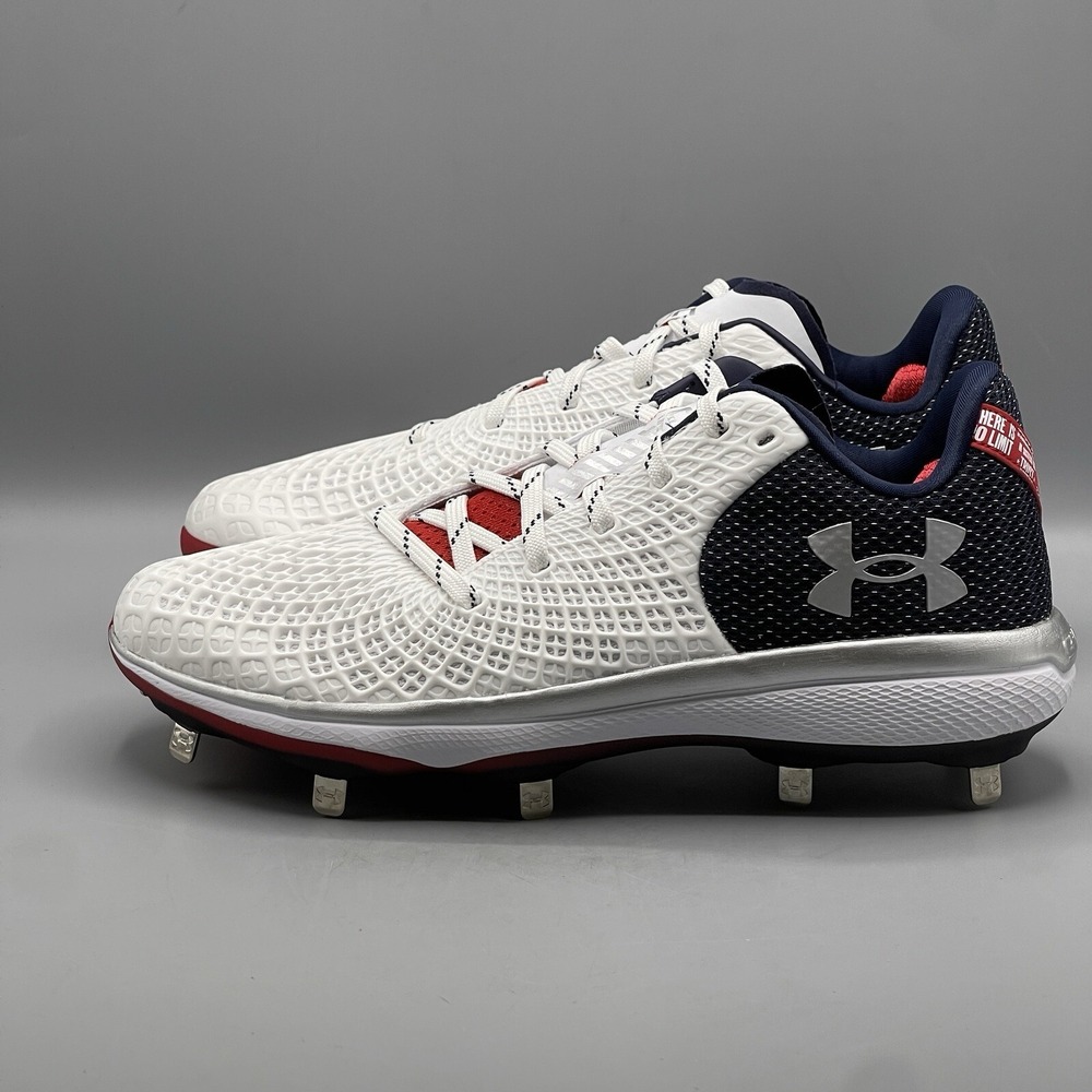Under Armour Softball Cleats Womens 7.5 Glyde 2.0 MT LE American 3026602 USA - Picture 3 of 14
